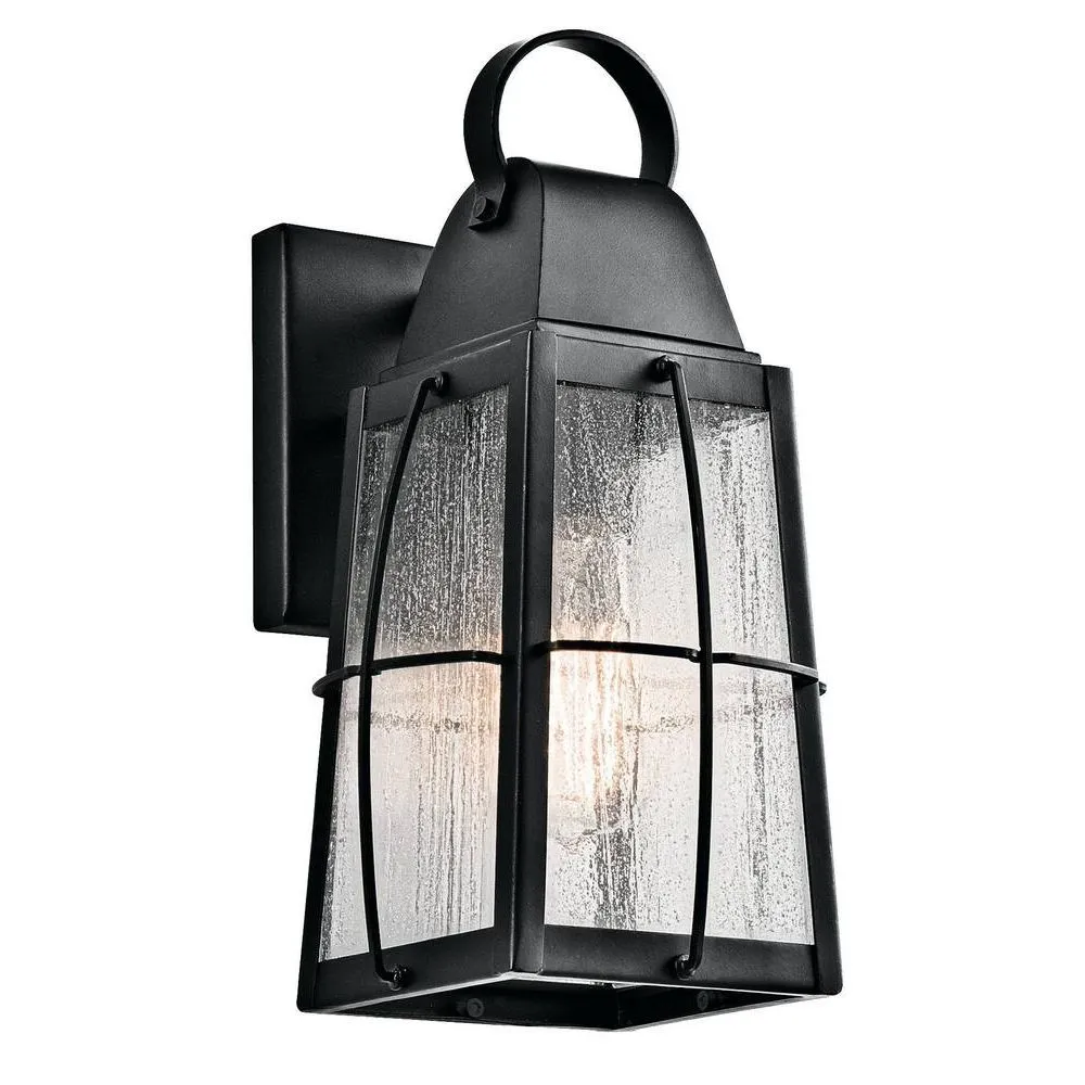Kichler 49552BKT Tolerand 12-in H Textured Black Medium Base (E-26) Outdoor Wall Light