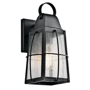 Kichler 49552BKT Tolerand 12-in H Textured Black Medium Base (E-26) Outdoor Wall Light