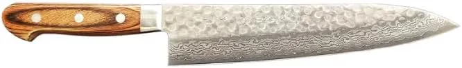 Kikuichi WDT Series Warikomi Damascus Tsuchime - 9.5" Gyuto Knife