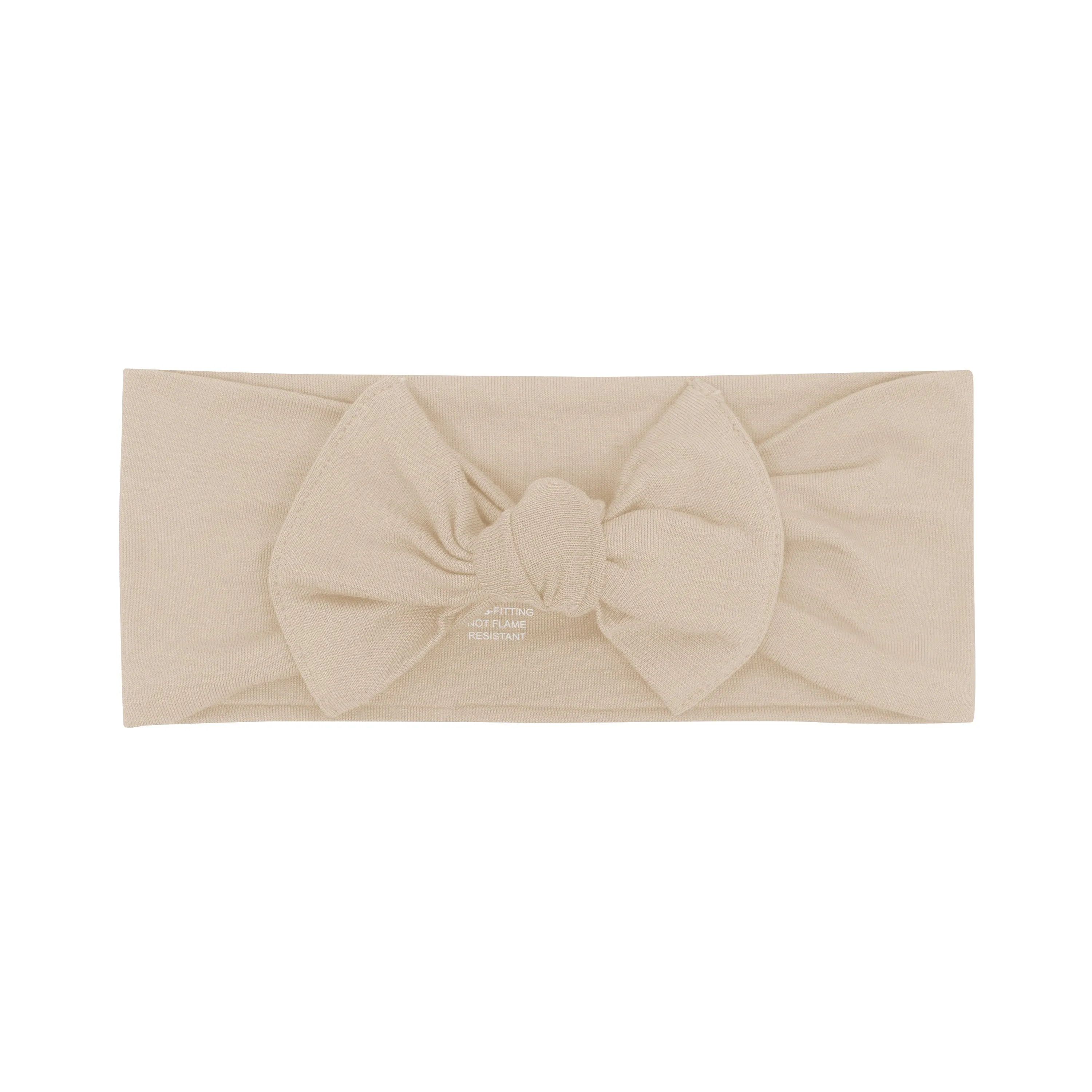 Knotted Bow Headband in Almond