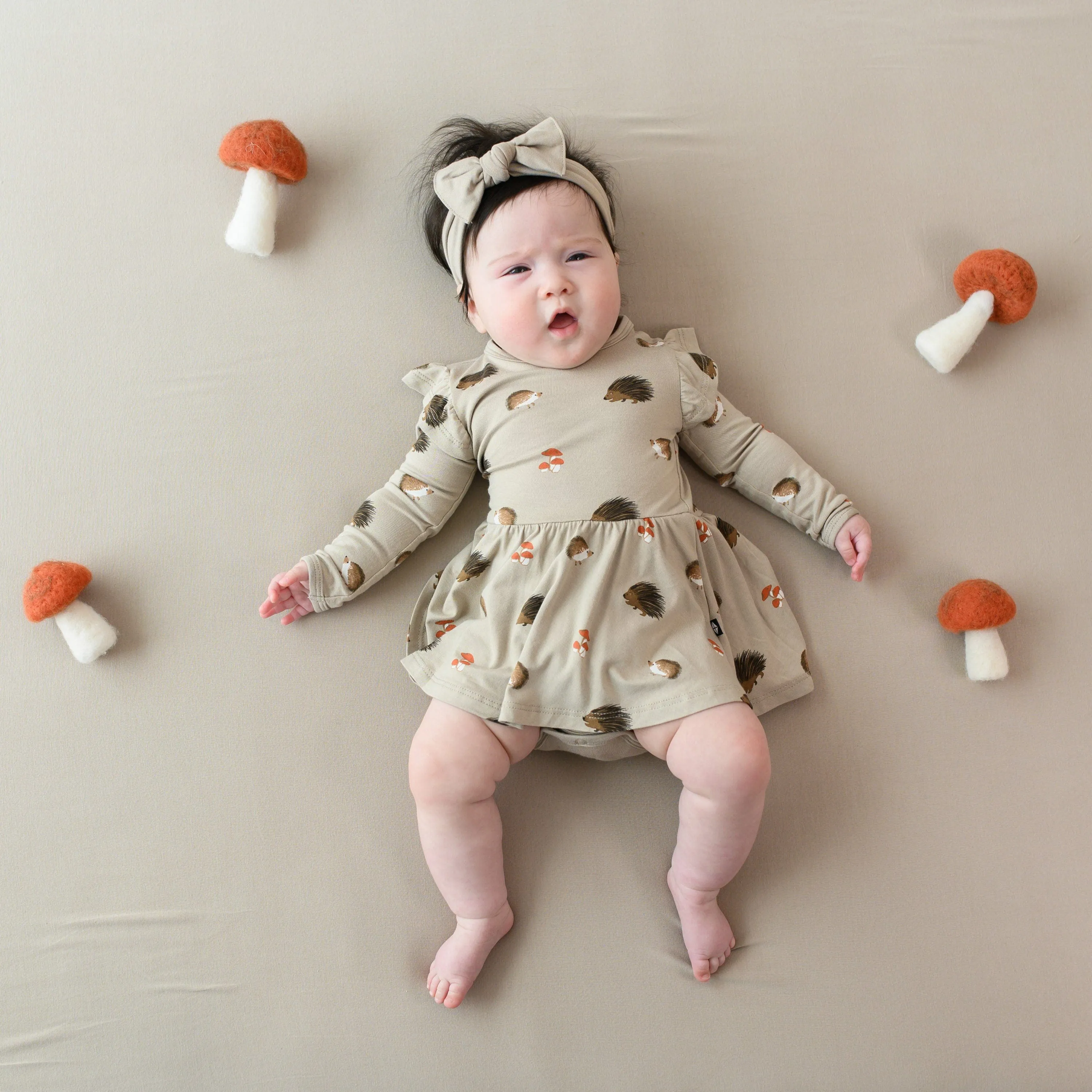 Knotted Bow Headband in Almond