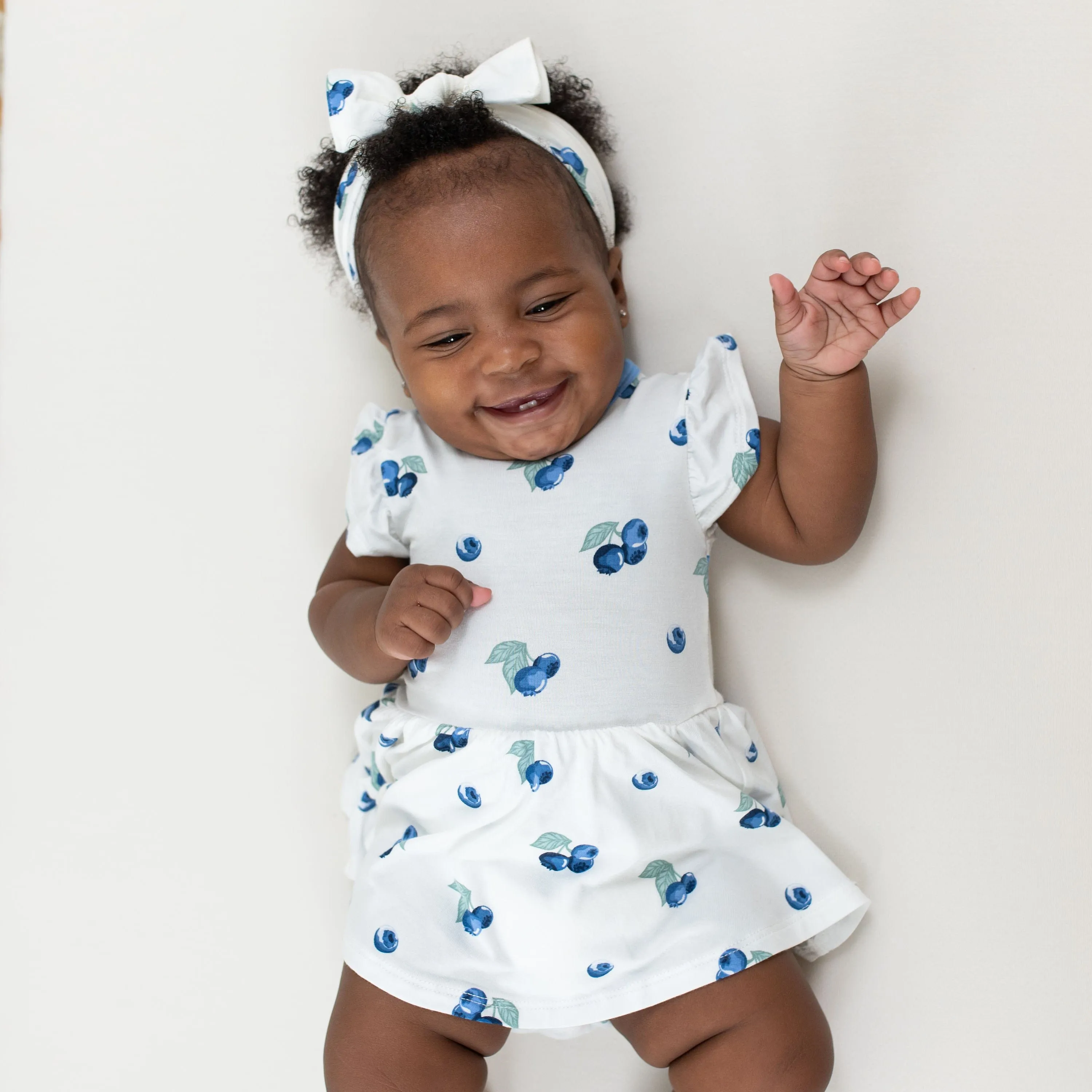 Knotted Bow Headband in Blueberry