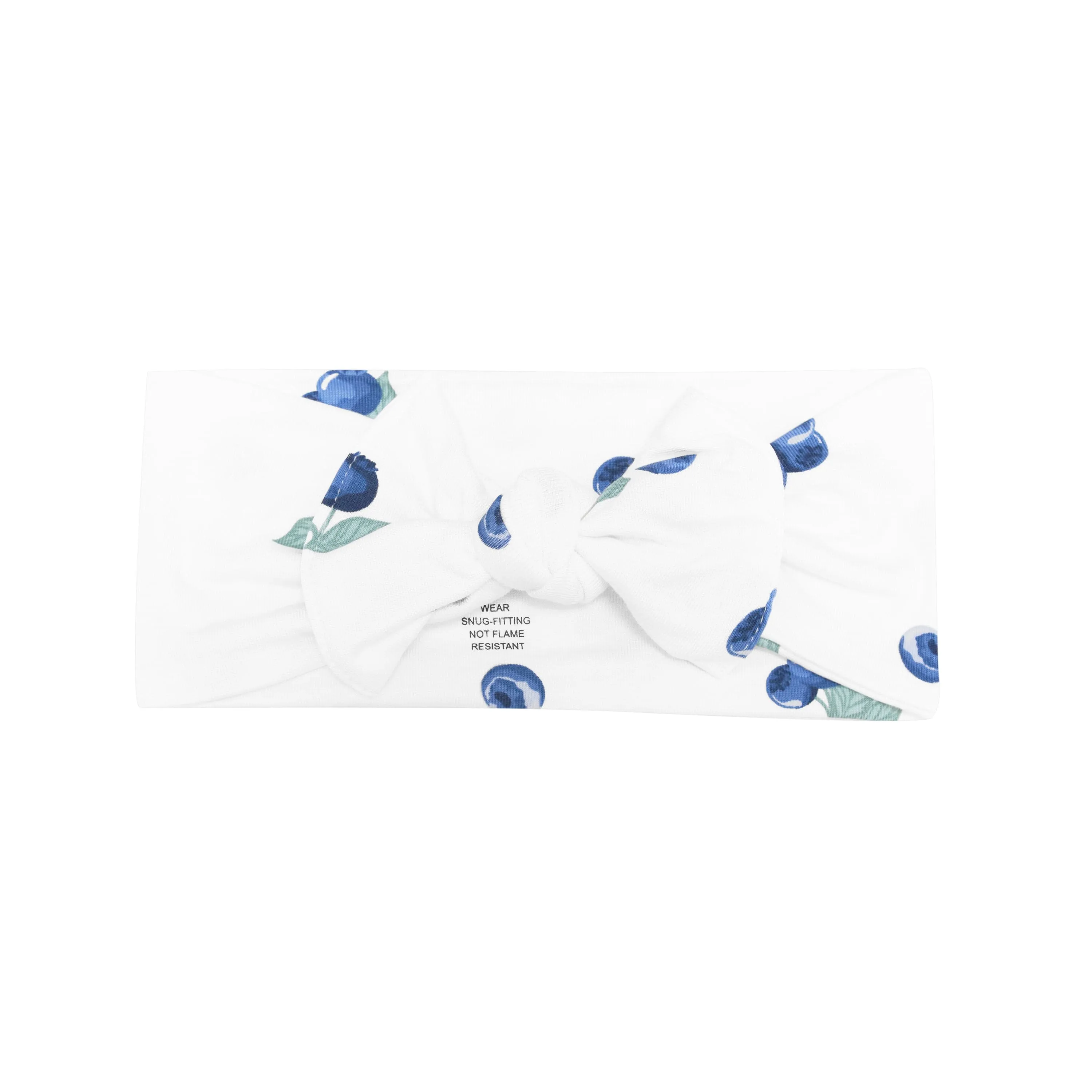 Knotted Bow Headband in Blueberry