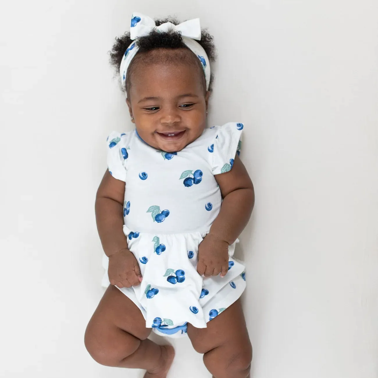 Knotted Bow Headband in Blueberry