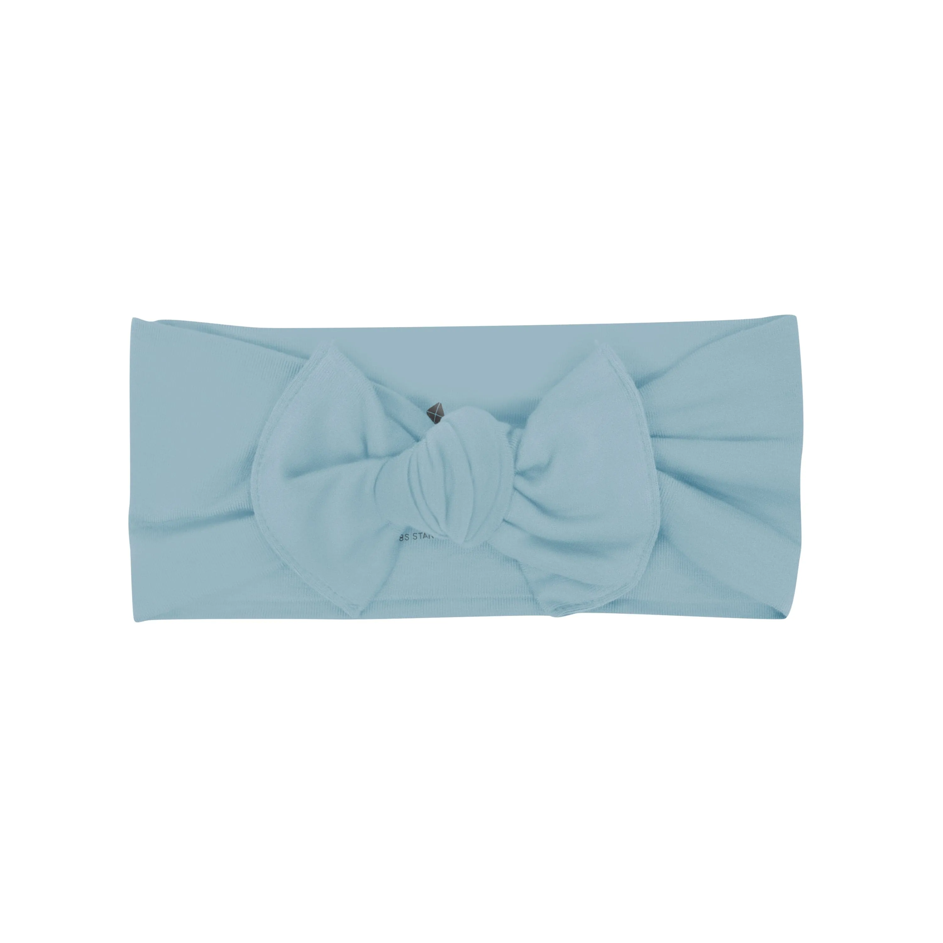 Knotted Bow Headband in Dusty Blue