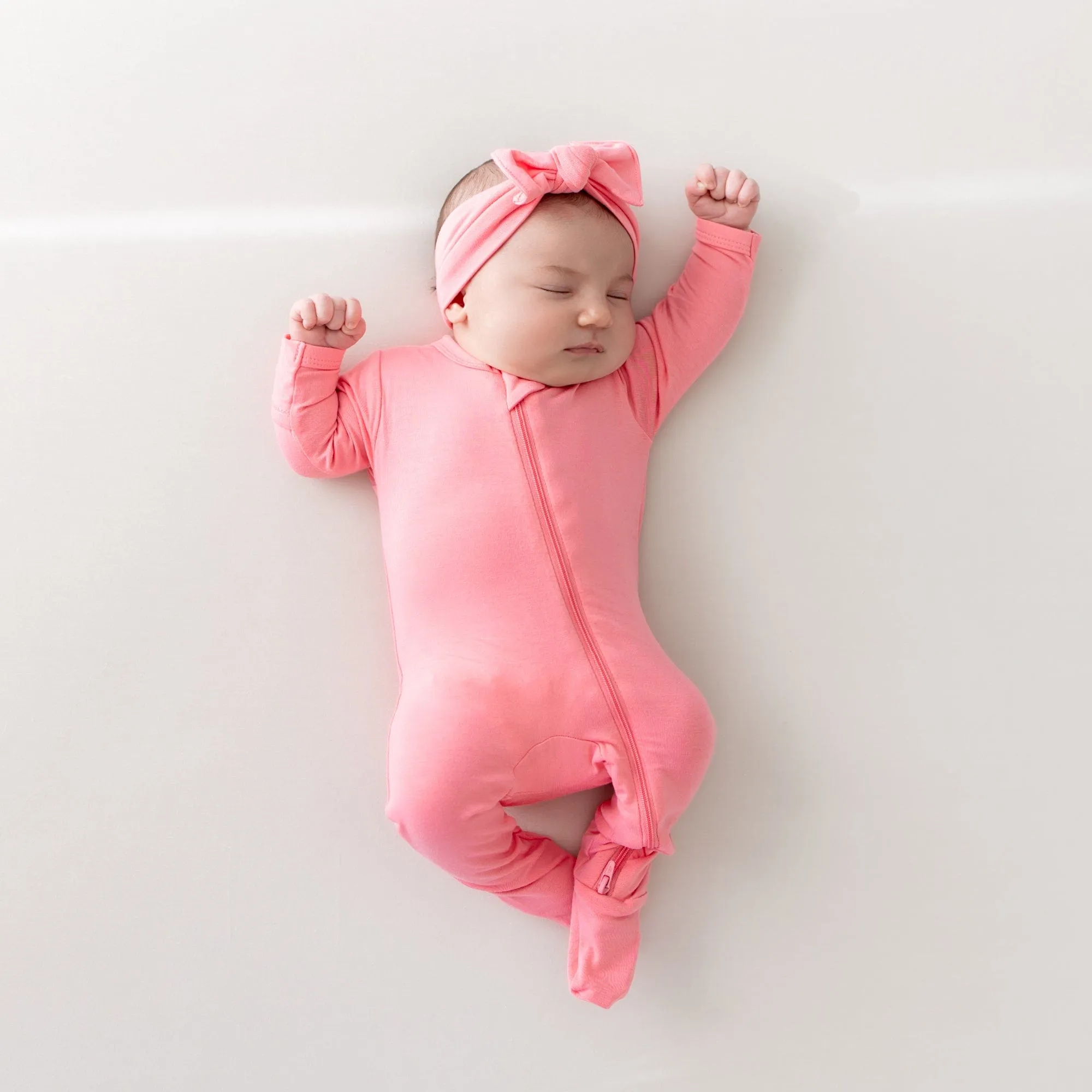 Knotted Bow Headband in Guava