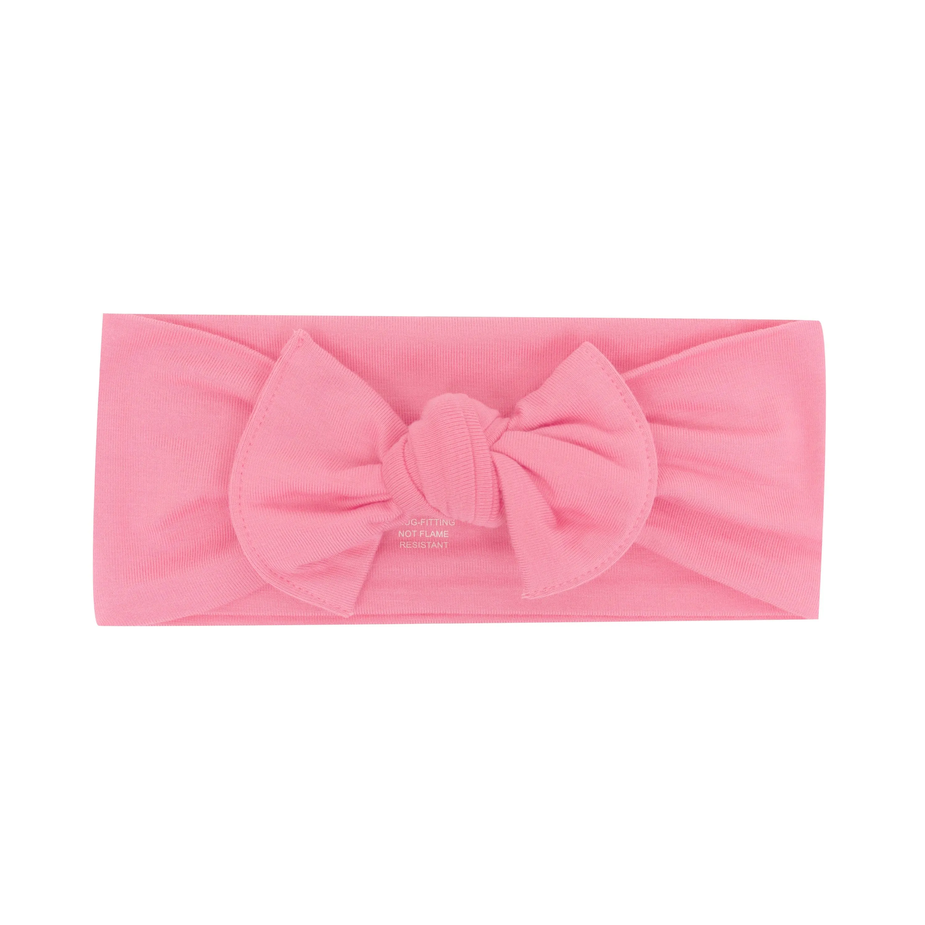 Knotted Bow Headband in Guava