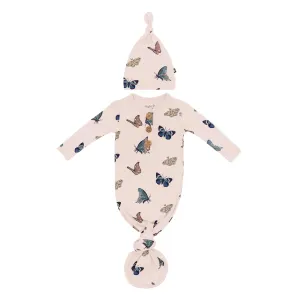 Knotted Gown with Hat Set in Blush Butterfly
