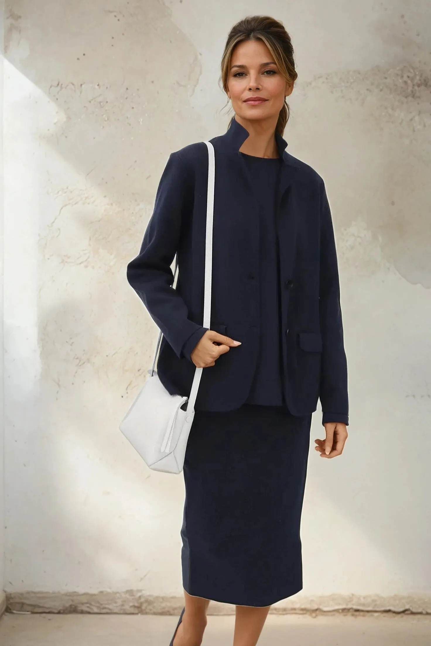 LENNOX PIMA COTTON KNIT BLAZER