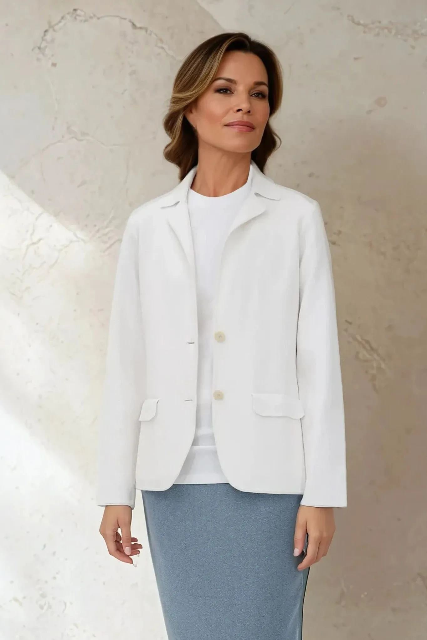 LENNOX PIMA COTTON KNIT BLAZER