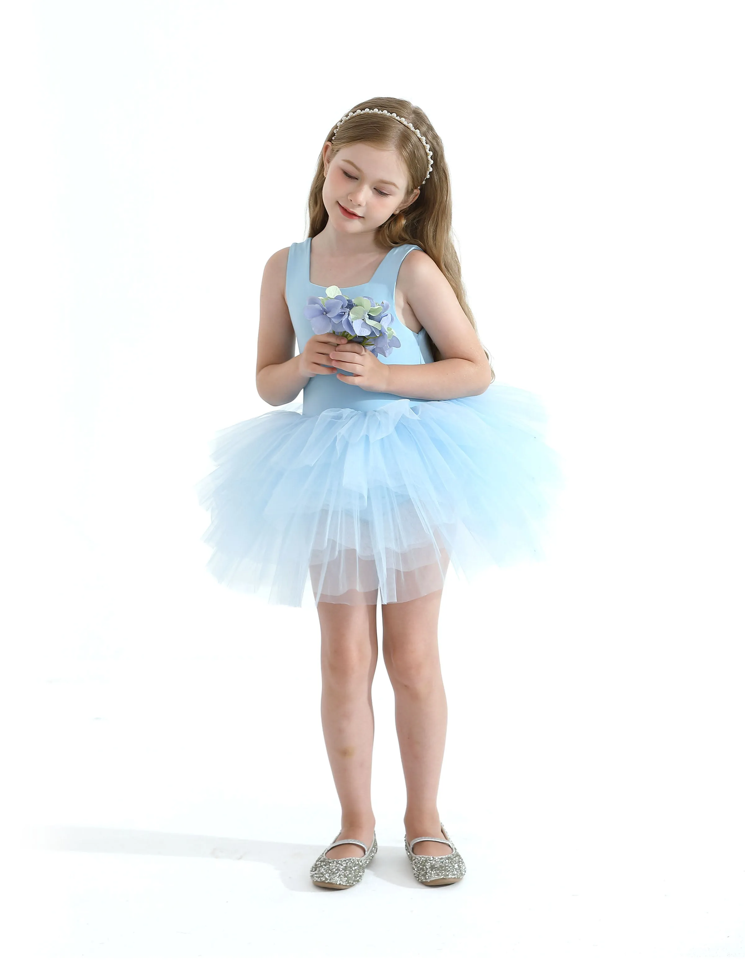 Light Blue Layered Leotard