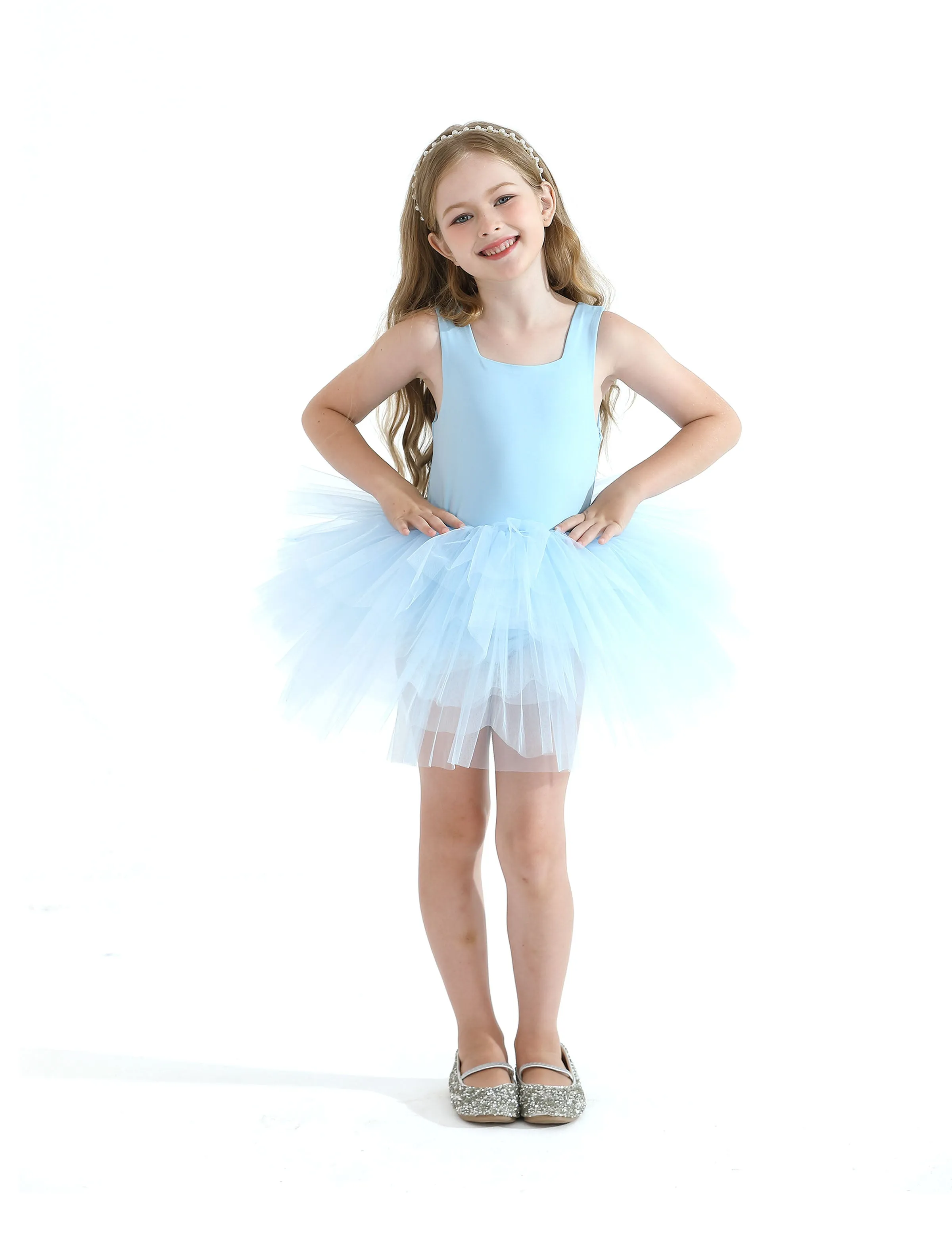 Light Blue Layered Leotard