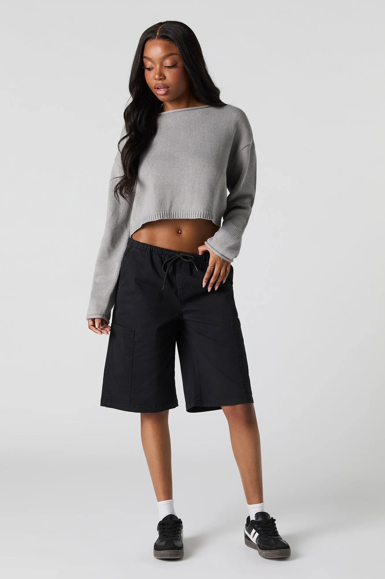 Long Sleeve Crop Sweater