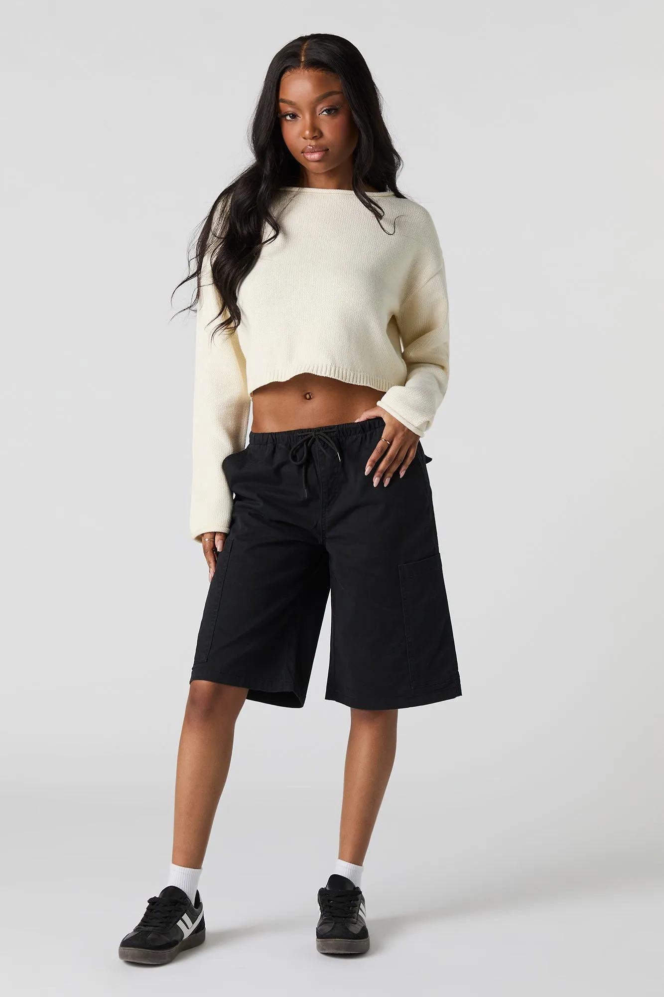 Long Sleeve Crop Sweater