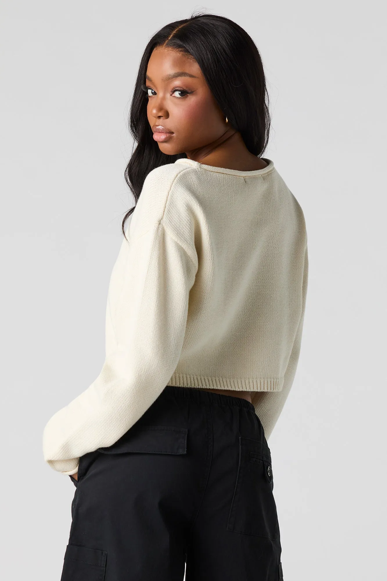 Long Sleeve Crop Sweater