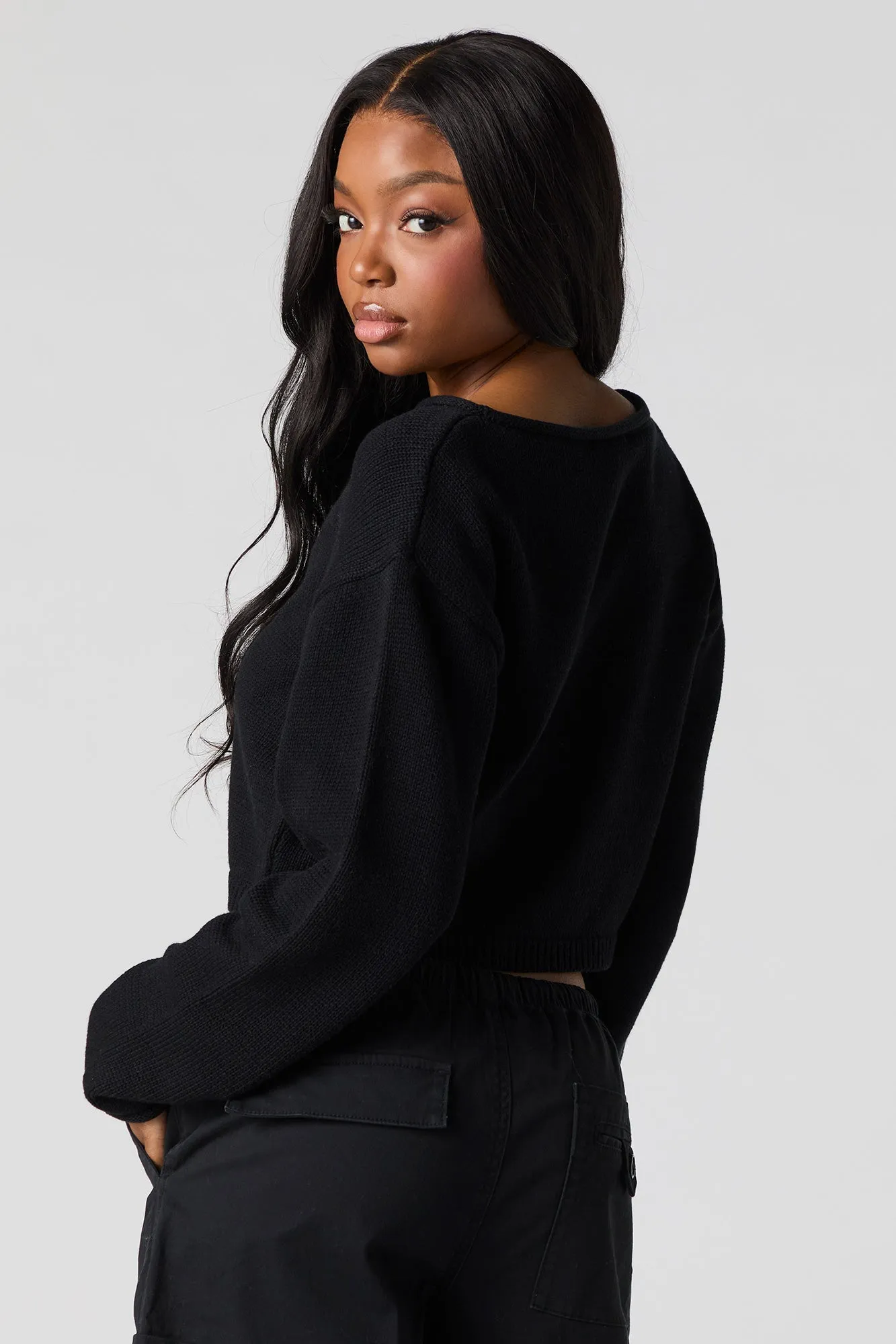 Long Sleeve Crop Sweater