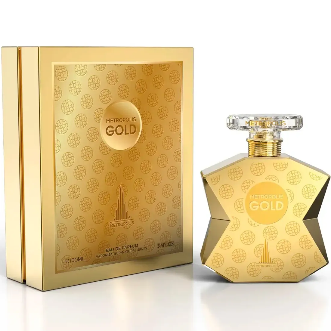 Metropolis Gold 3.4 oz EDP for unisex