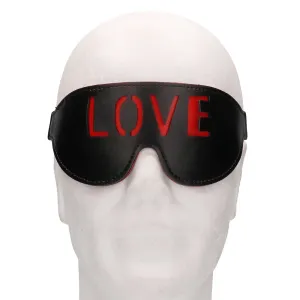 Ouch! Faux Leather Blindfold - Love