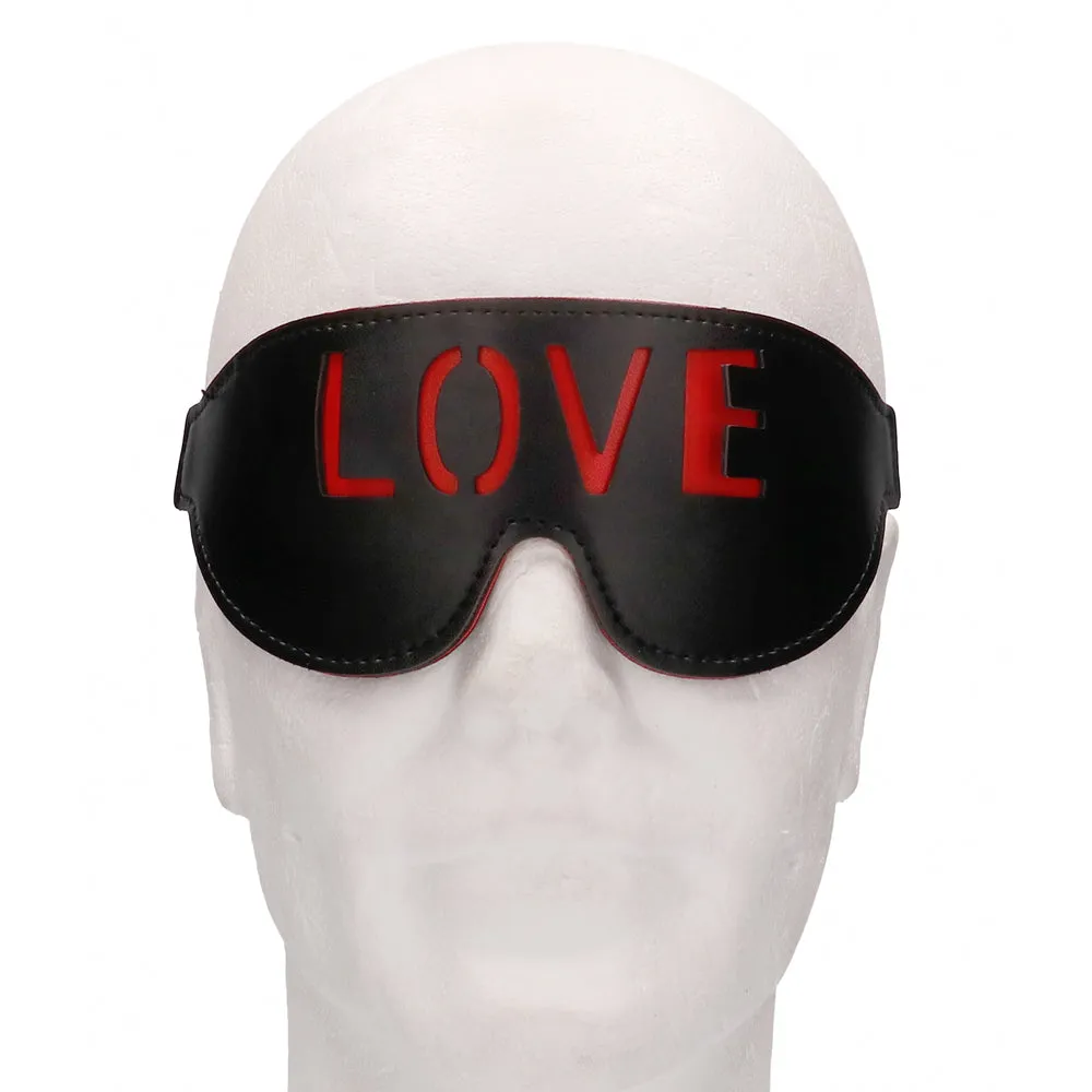 Ouch! Faux Leather Blindfold - Love