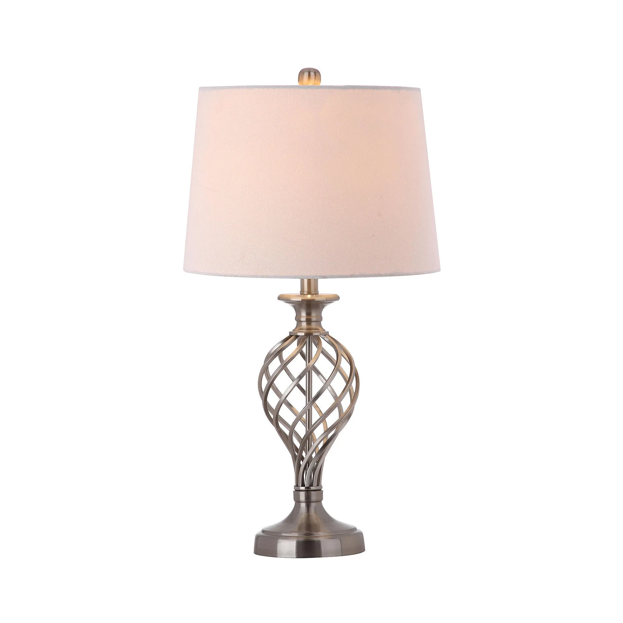 Safavieh Lighting Collection Lattice Urn Nickel 26.75-inch Table Lamp (Set of 2)