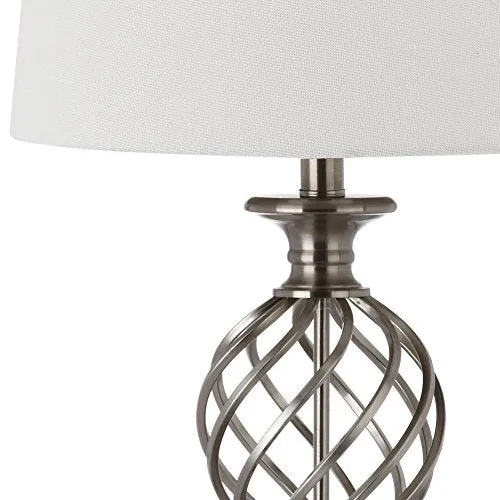 Safavieh Lighting Collection Lattice Urn Nickel 26.75-inch Table Lamp (Set of 2)