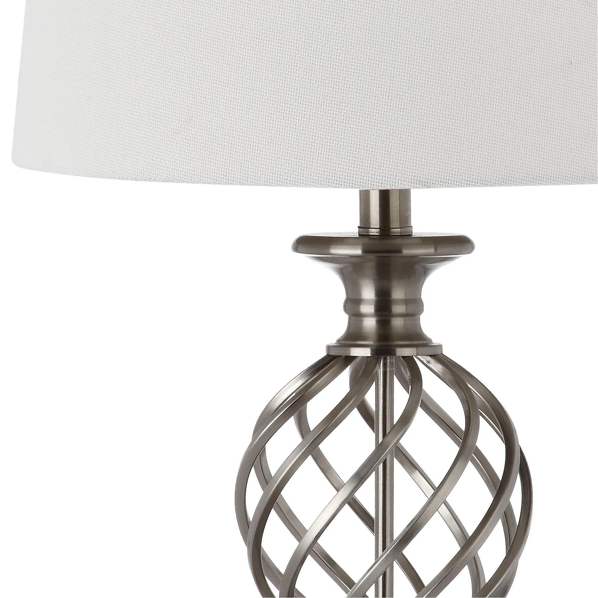 Safavieh Lighting Collection Lattice Urn Nickel 26.75-inch Table Lamp (Set of 2)
