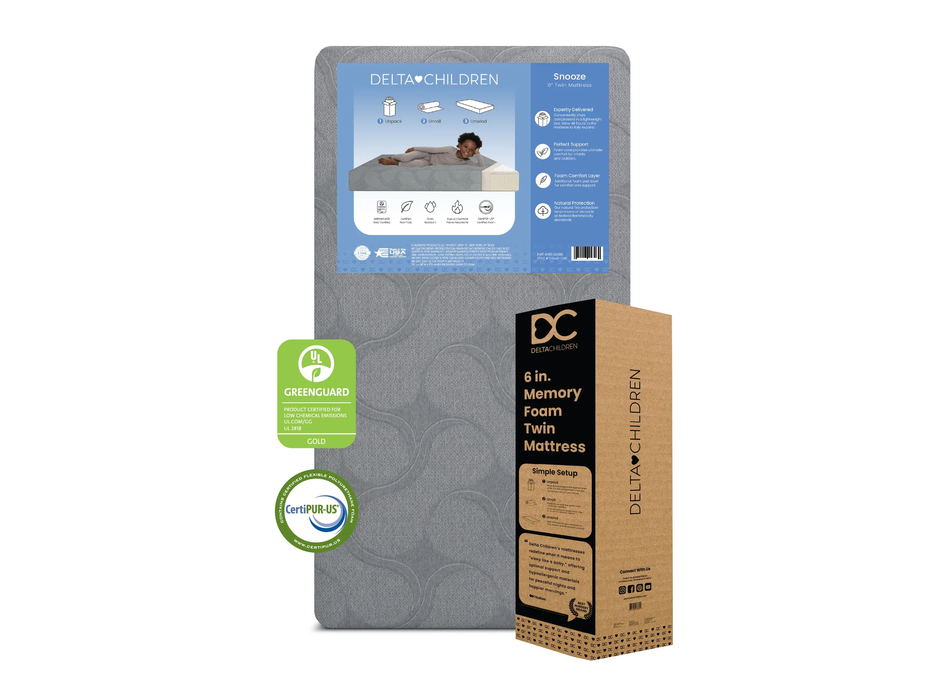 Snooze 6-inch Memory Foam Twin Mattress