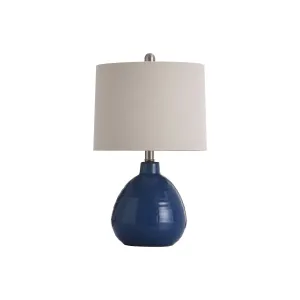 Stylecraft 12 W Sailor Navy Blue Ceramic Table Lamp - SAILOR NAVY BLUE ONE SIZE