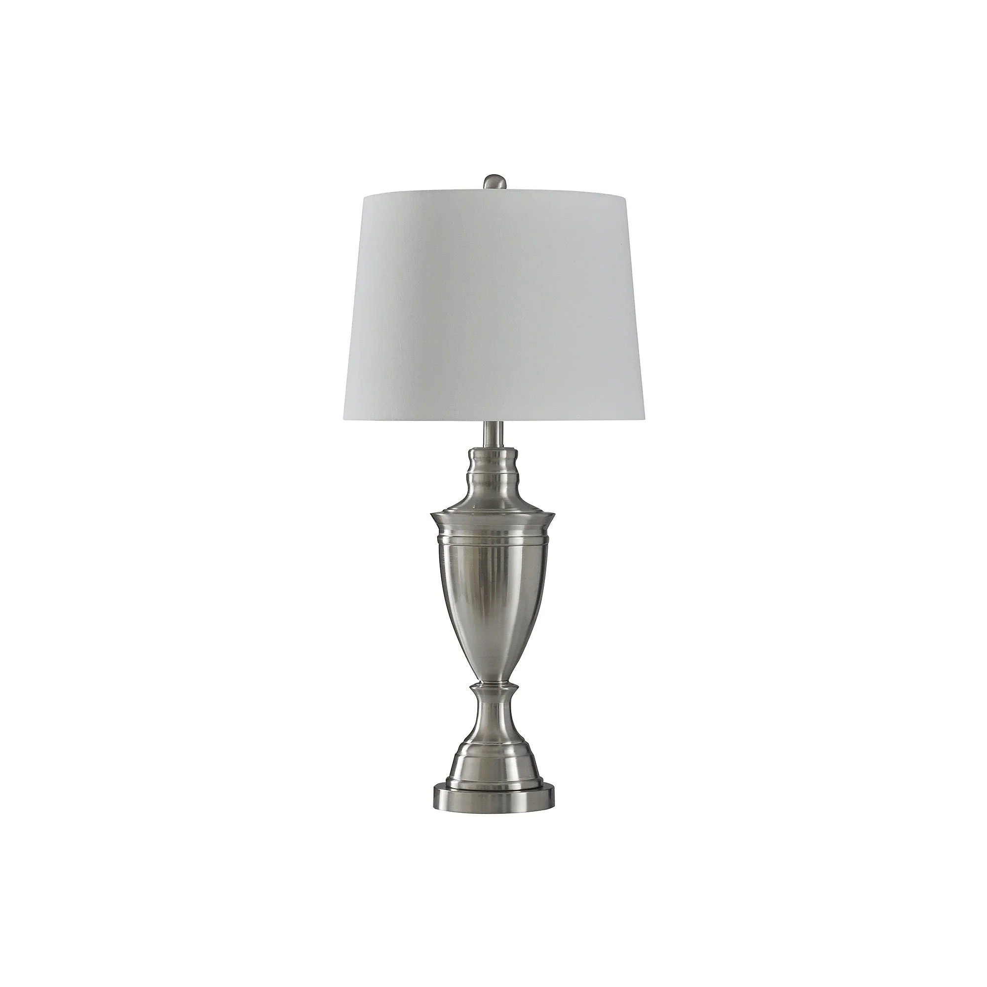 Stylecraft Transitional 15 W Silver Steel Table Lamp - SILVER ONE SIZE