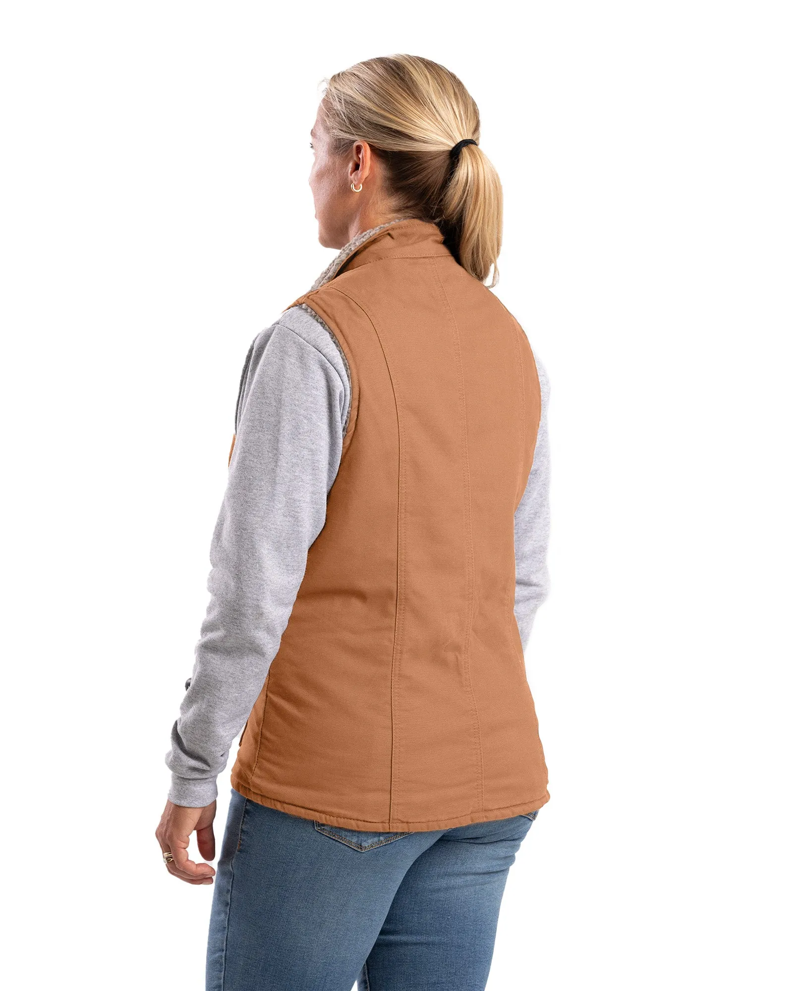 Women's Sherpa-Lined Softstone Duck Vest