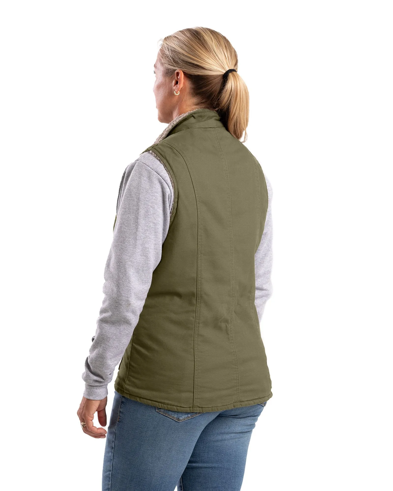Women's Sherpa-Lined Softstone Duck Vest