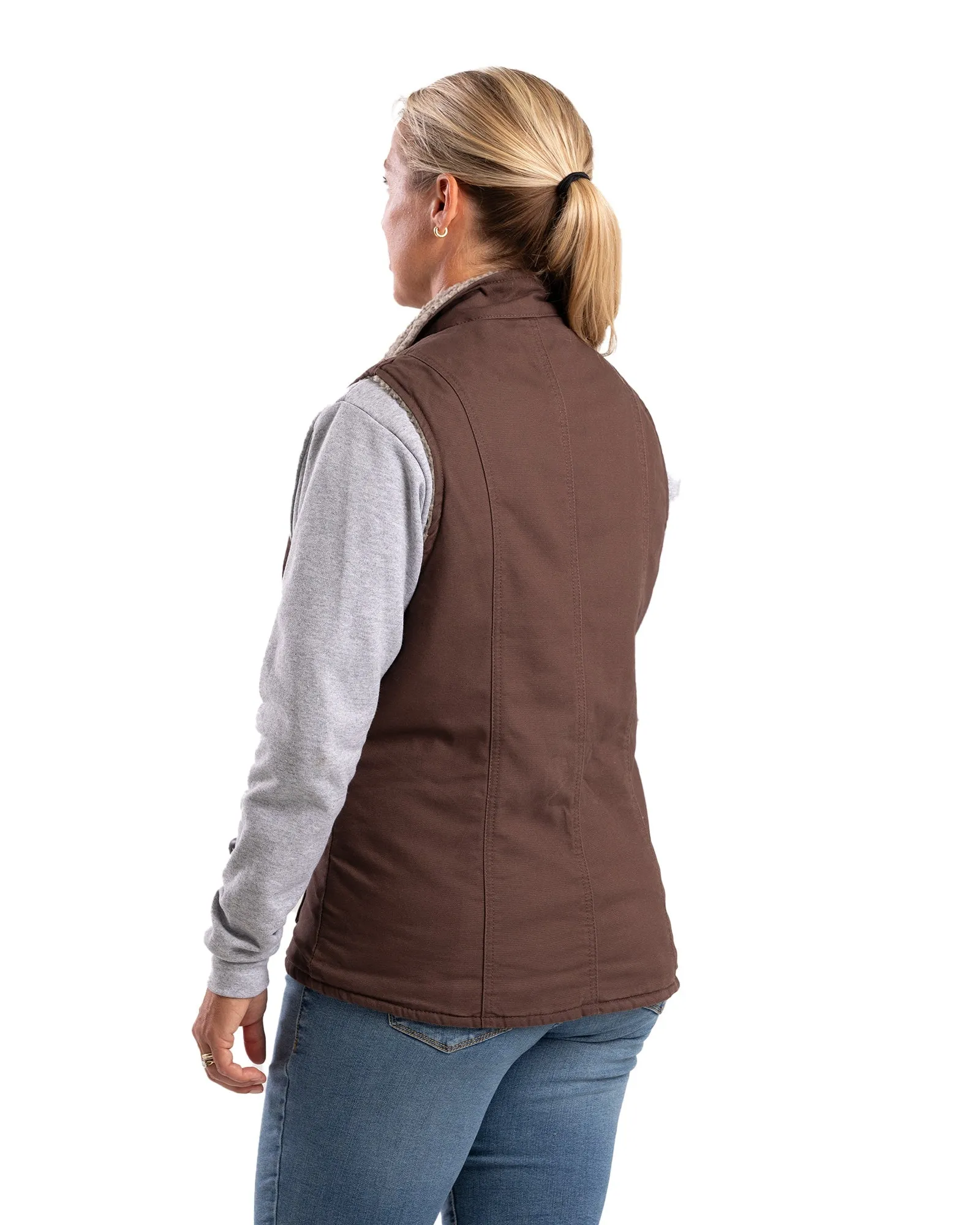 Women's Sherpa-Lined Softstone Duck Vest