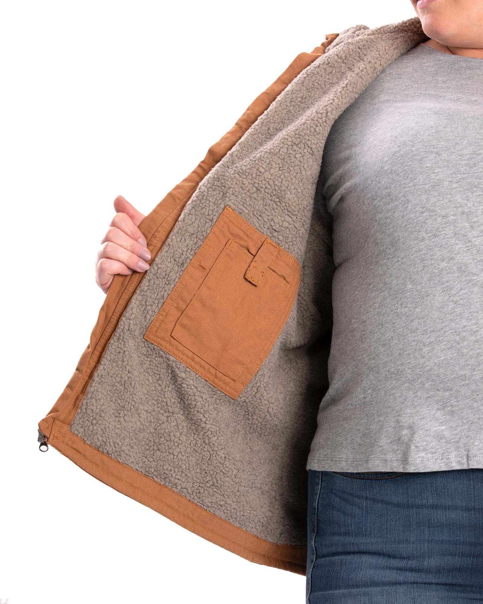 Women's Sherpa-Lined Softstone Duck Vest