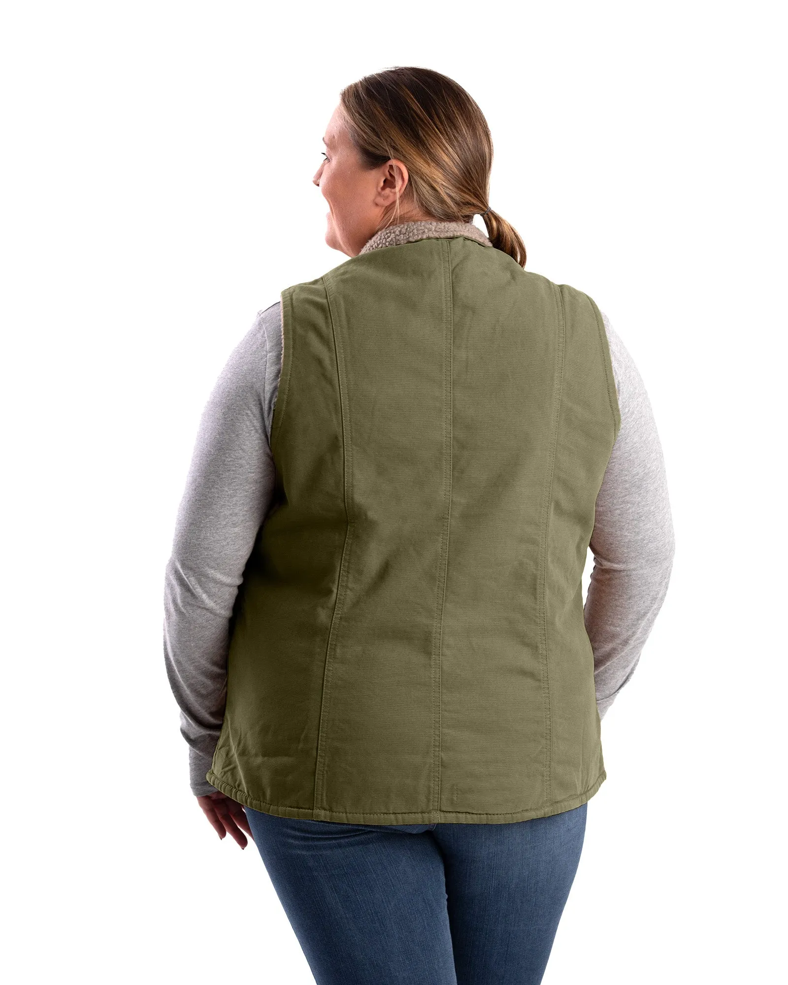 Women's Sherpa-Lined Softstone Duck Vest