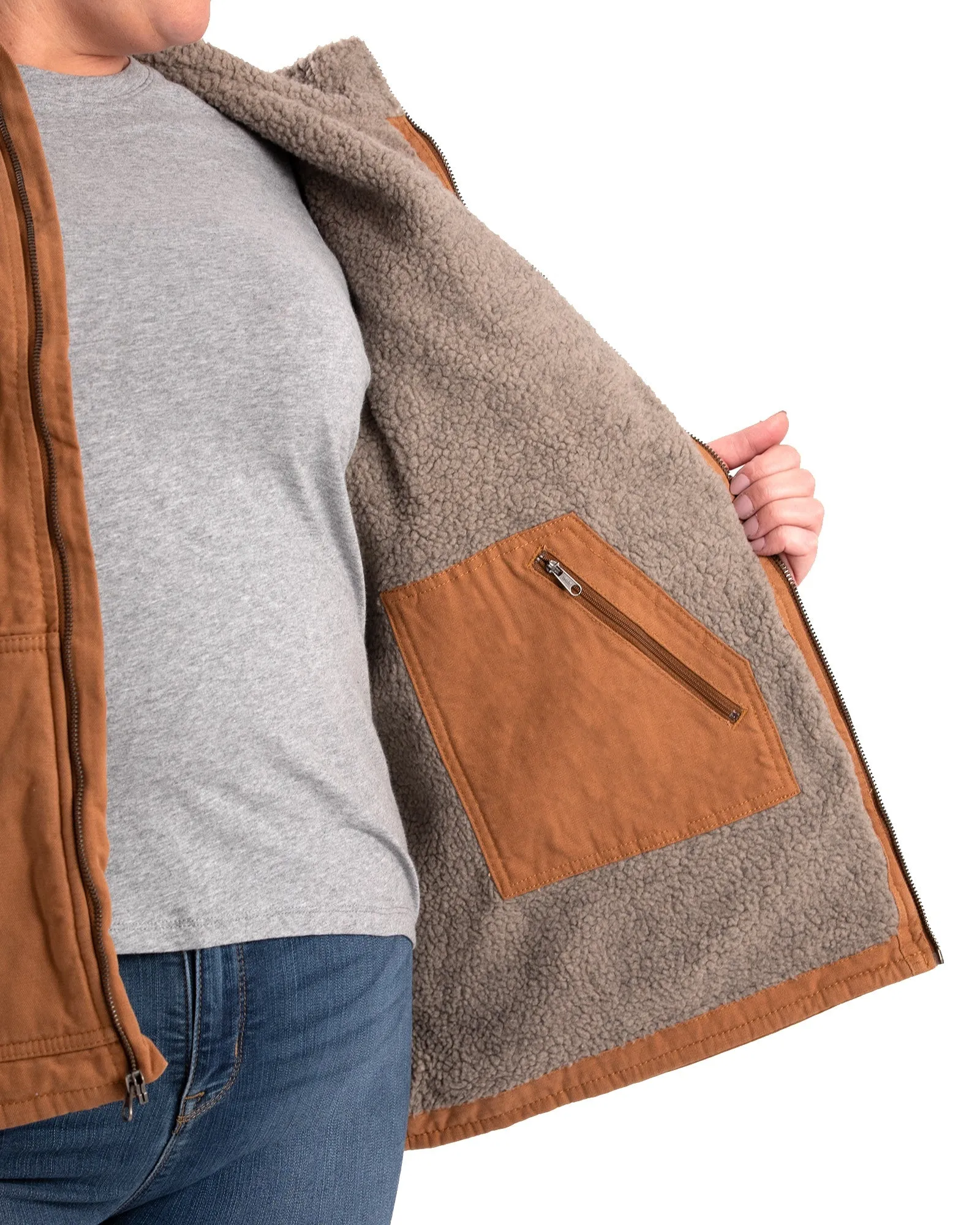Women's Sherpa-Lined Softstone Duck Vest