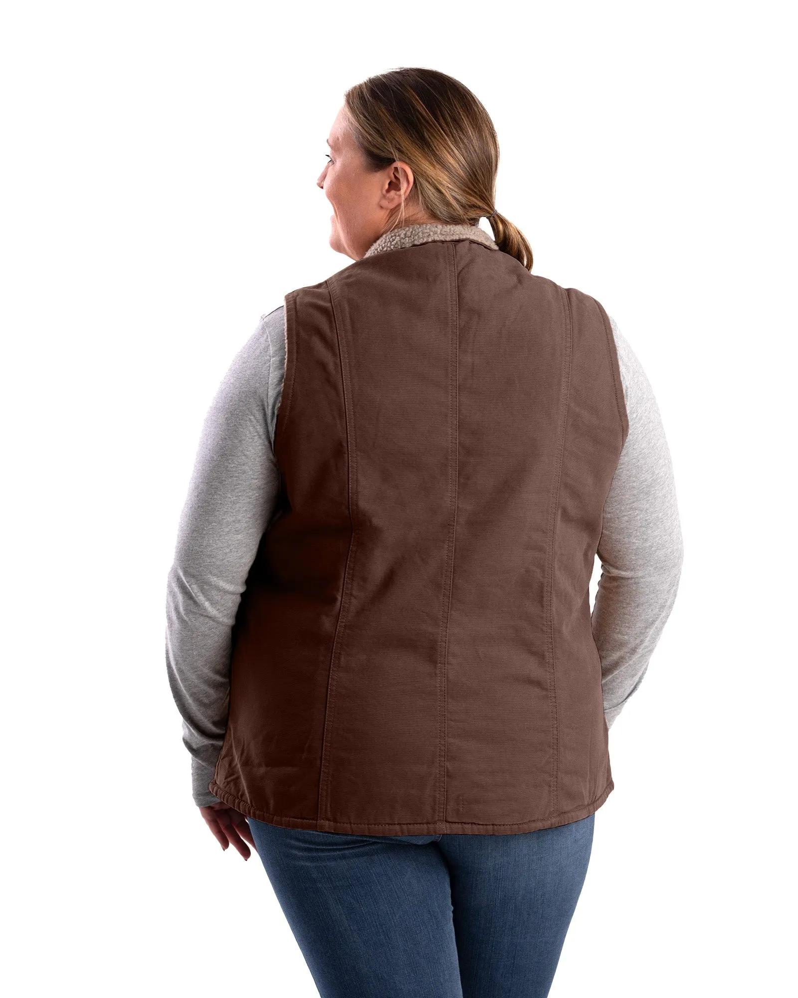 Women's Sherpa-Lined Softstone Duck Vest