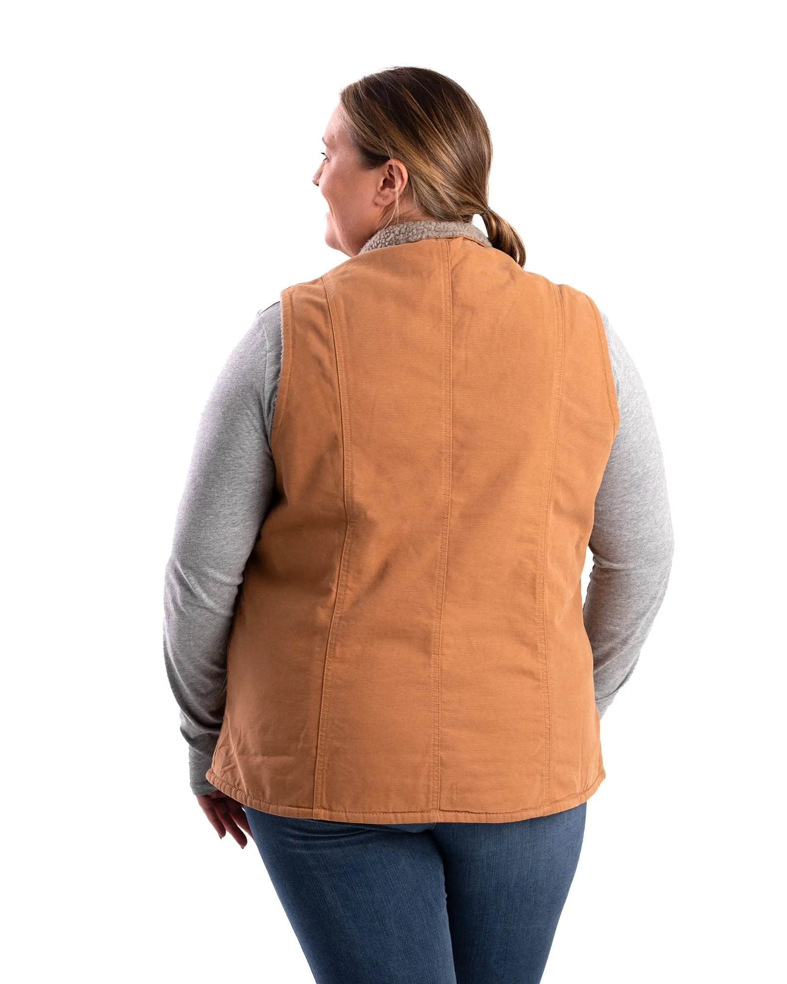 Women's Sherpa-Lined Softstone Duck Vest