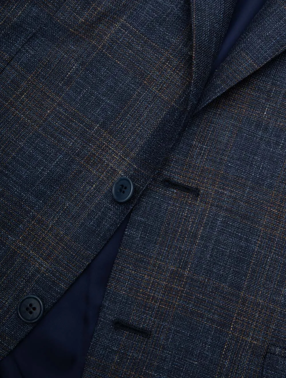 WSL Subtle Check Jacket Blue